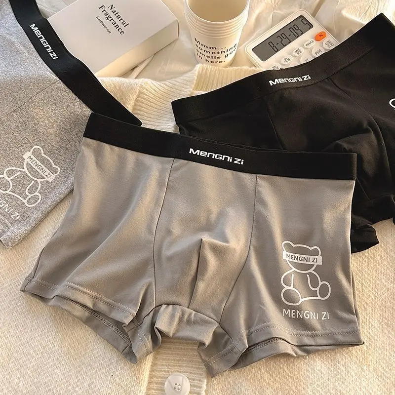 Boxer Đùi Nam, Quần Học Sinh Gợi Cảm, Thoáng Khí, Được Làm Bằng Bông Và Kháng Khuẩn, Thiết Kế Bánh Cóc Thoải Mái Ngoại Cỡ, Hợp Xu hướng