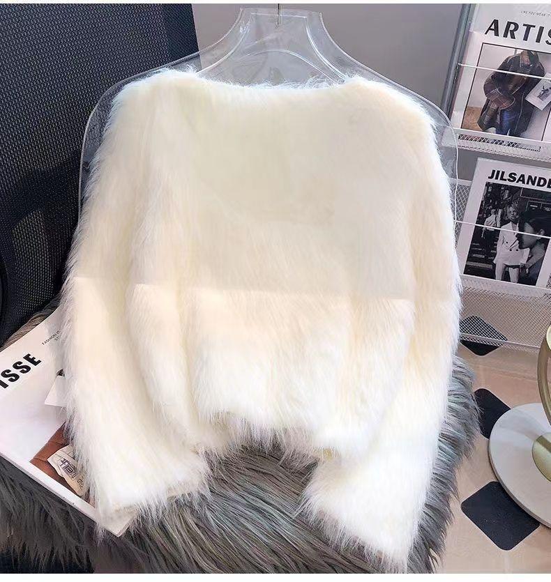 Product Introduction of Áo Khoác Len Cardigan Dệt Kim, Len Giống Lông Chồn, Dành Cho Nữ, Quần Áo Mùa Thu Và Mùa Đông, Dày Dặn, Hàng Mới Về, Ngắn, Ngắn, Mềm Mại Và Nếp, Sản Phẩm Châu Âu Phổ Biến Năm 2025 7