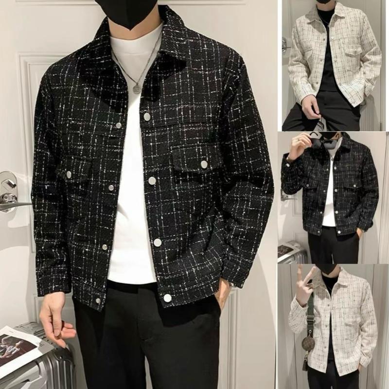 [01] Áo khoác dạ Tweed Nam Nữ Unisex Mới nhất OCSOMAN Trẻ trung Jacket Menswear Dài Tay Kem