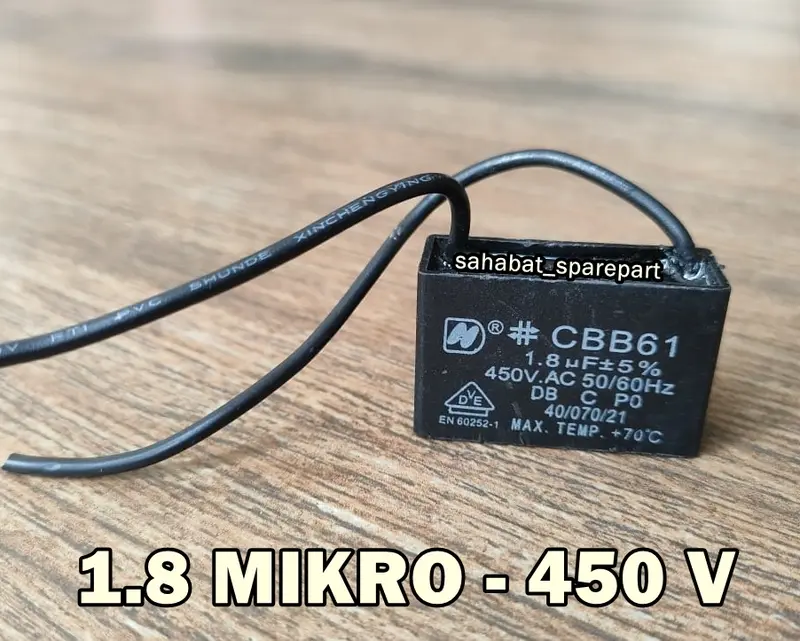 KAPASITOR KIPAS ANGIN 1.2 / 1.5 / 1.8 MIKRO 1