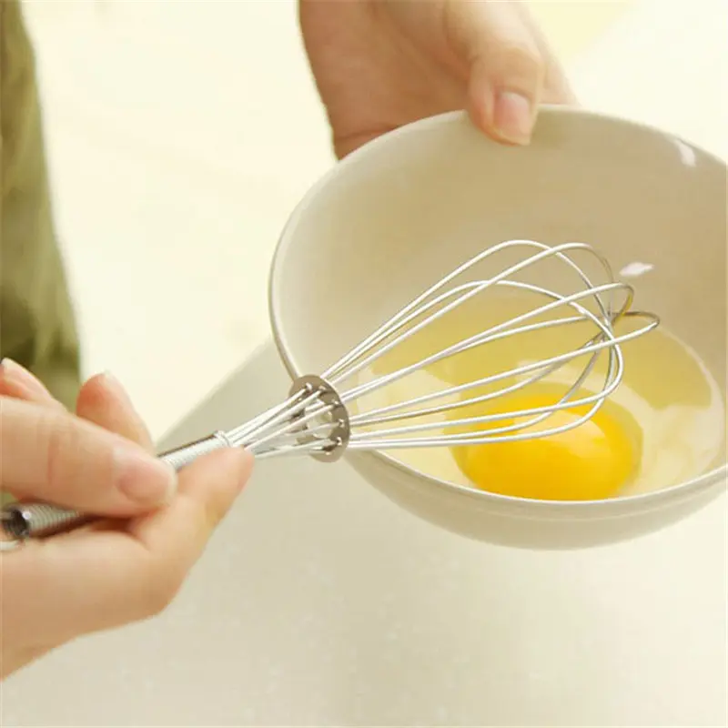 Máy đánh trứng xoay bằng thép không gỉ mini, 6 inch, máy đánh trứng, máy trộn, máy tạo bọt, máy khuấy, dụng cụ 2