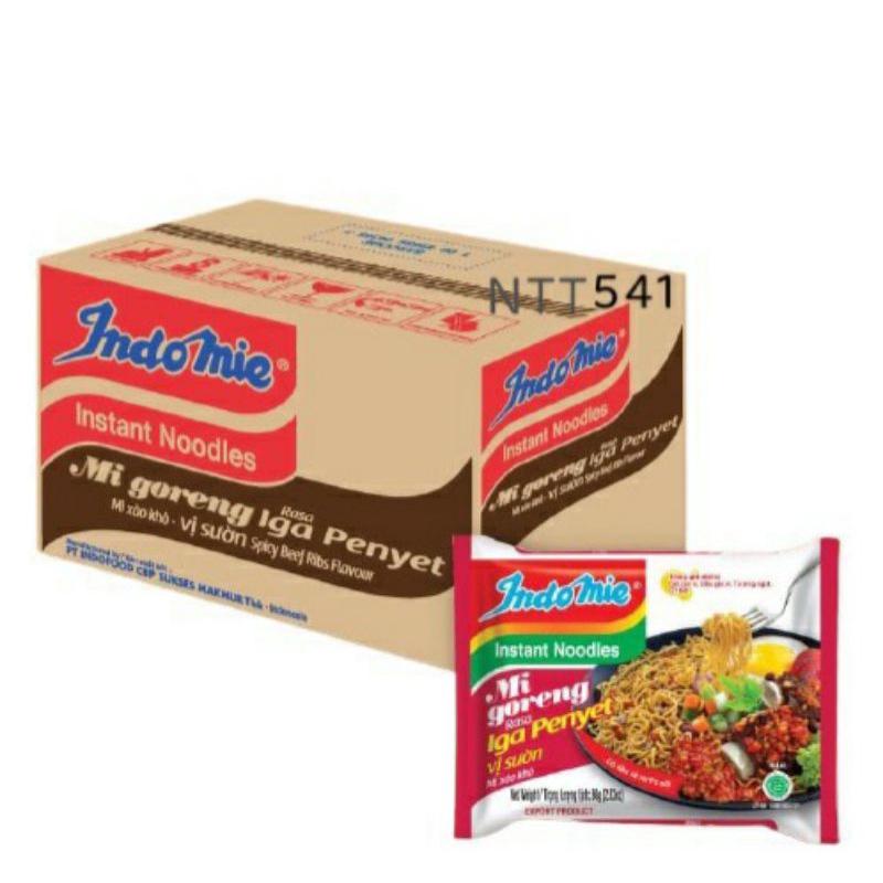 THÙNG MÌ XÀO KHÔ INDOMIE I 4 VỊ I 20 GÓI Cay Miến