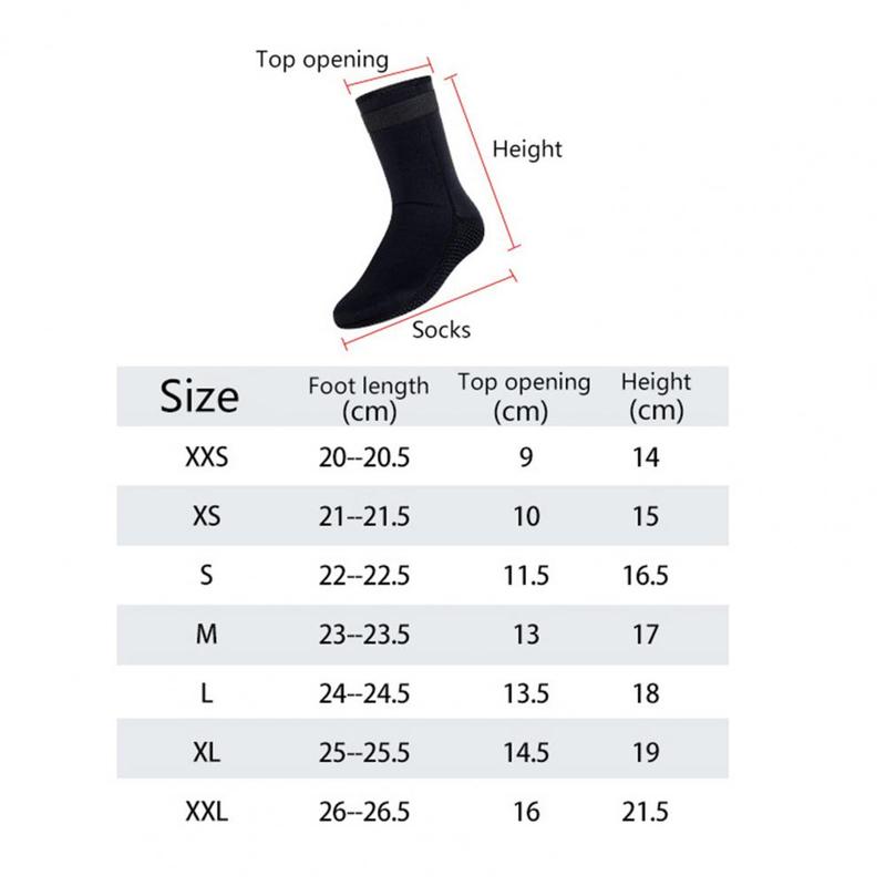1 Pair Diving Socks Wear-resistant Elasticity Non-slip Neoprene Beach Surfing Booties Water Sport Supply 5