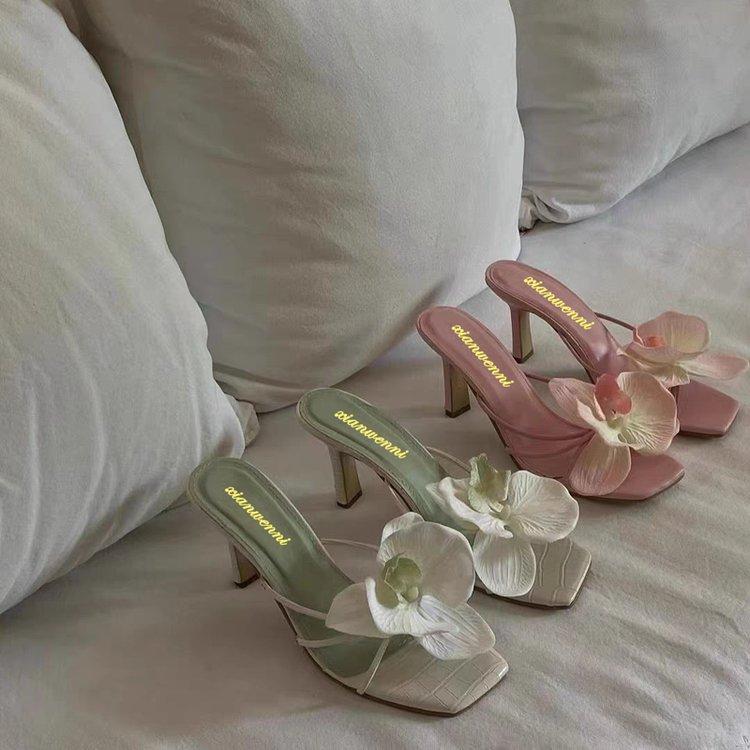 Product Introduction of Women's heels stiletto Flower slip-on 16