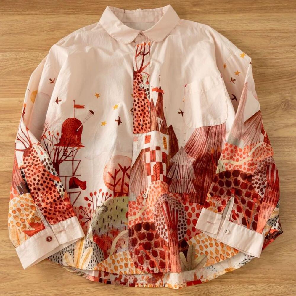 [ready stock]CHICMORE atasan kemeja motif unik terbaru dengan kancing sebaris dan variasi saku cantik