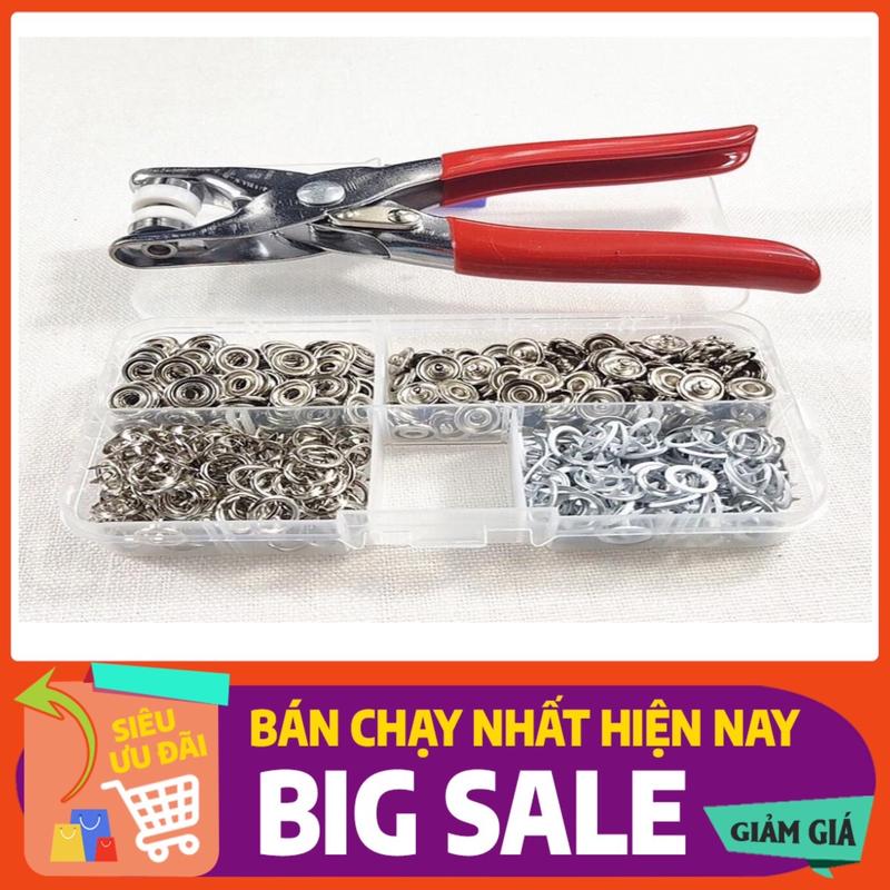 Bộ Kìm bấm khuy cúc áo Kèm 100 Chi Tiết cúc áo, Dụng cụ Bấm Khuy
