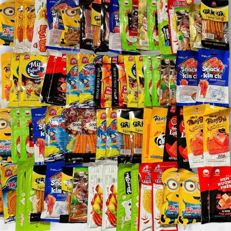  Combo 100 gói snack que cay 2k mix vị Ăn Vặt A Long Foods 