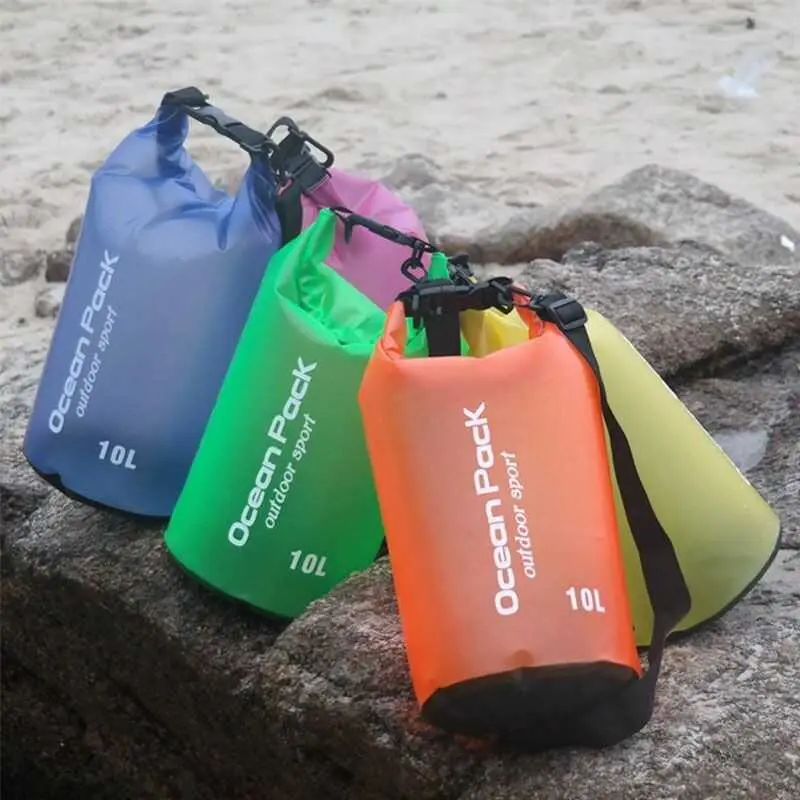 Baldi Pantai, Kapasiti Pantas dan Besar, Bahan PVC, Kalis Air, Lutsinar, Sesuai untuk Hanyut, Bahu Tunggal, Berenang, Snorkeling Luaran dan Sukan, 7.2 inci Outdoor Bags