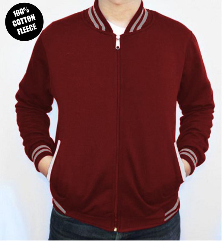 jaket varsity / jaket baseball / Jaket pria / hoodie pria / sweater pria / outwear terlaris / Jaket varsity bahan tebal dan lembut / Polos 5