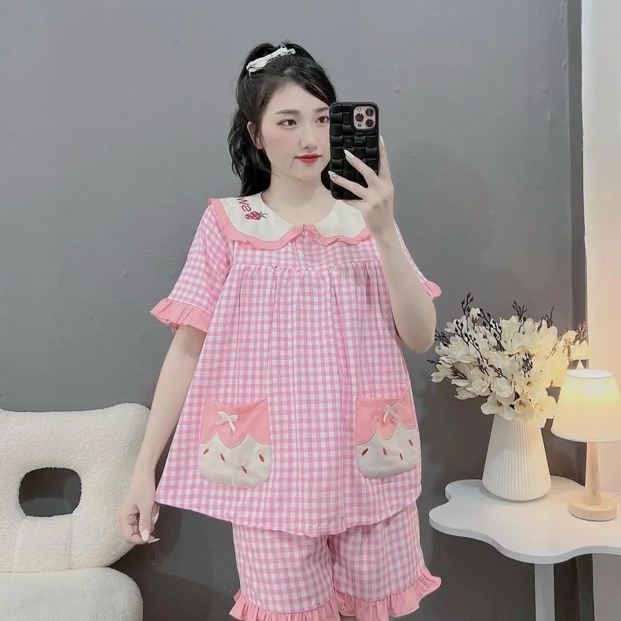BỘ BẦU BỘ SAU SINH - CỘC TAY KẺ Ô MẦU THỜI TRANG [ BẦU NHÀ LIIN]