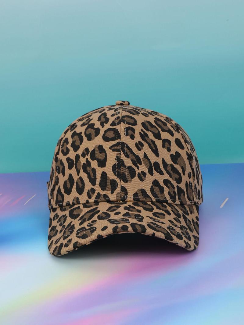Product Introduction of Vintage Leopard Print Baseball Cap, Casual Outdoor Sports Hat for Men & Women, Fashion Accessories for Daily Wear 2