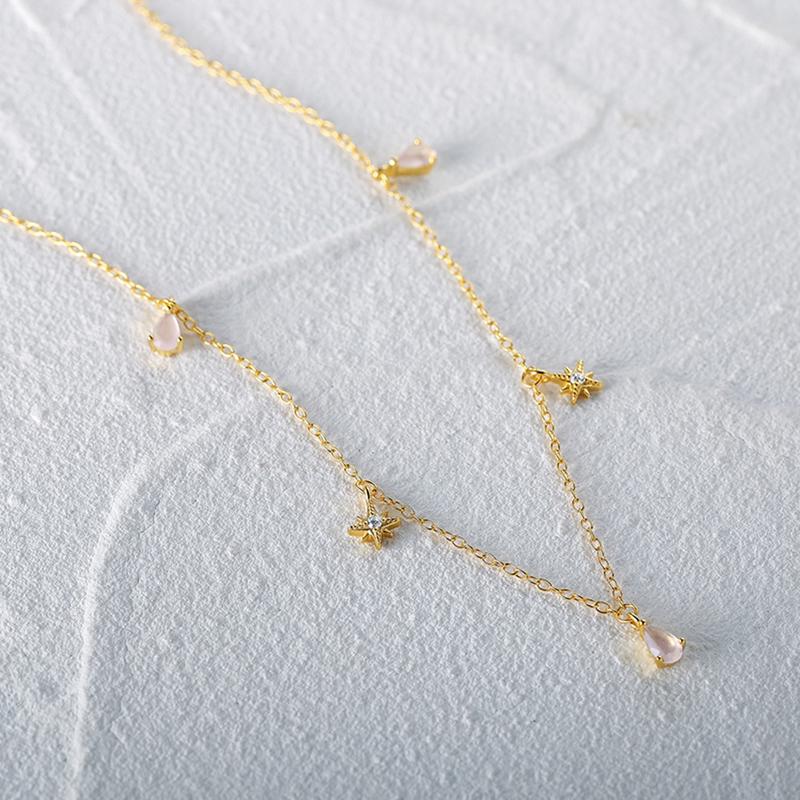 Product Introduction of AIDE 925 Sterling Silver Stacking Choker Chain Women Dainty Flower Zircon Necklace Geometry Korean Clavicle Neck Jewelry Gifts 21