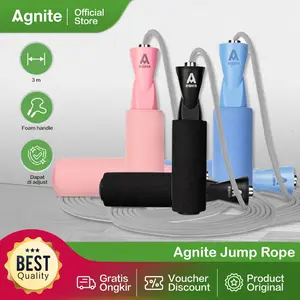 Agnite Tali Skipping / Lompat Tali / Jump Rope / Skipping Rope 3 meter Dapat diadjust FT125 Olahraga Outdoor