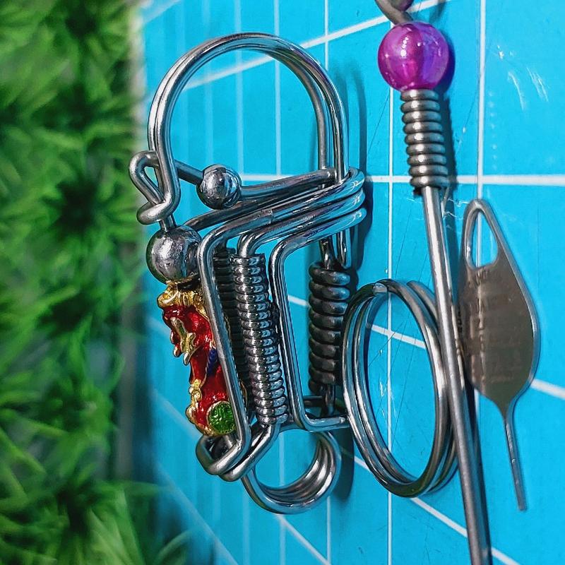 móc khóa inox phối tuỳ hưu ngậm ngọc. 5