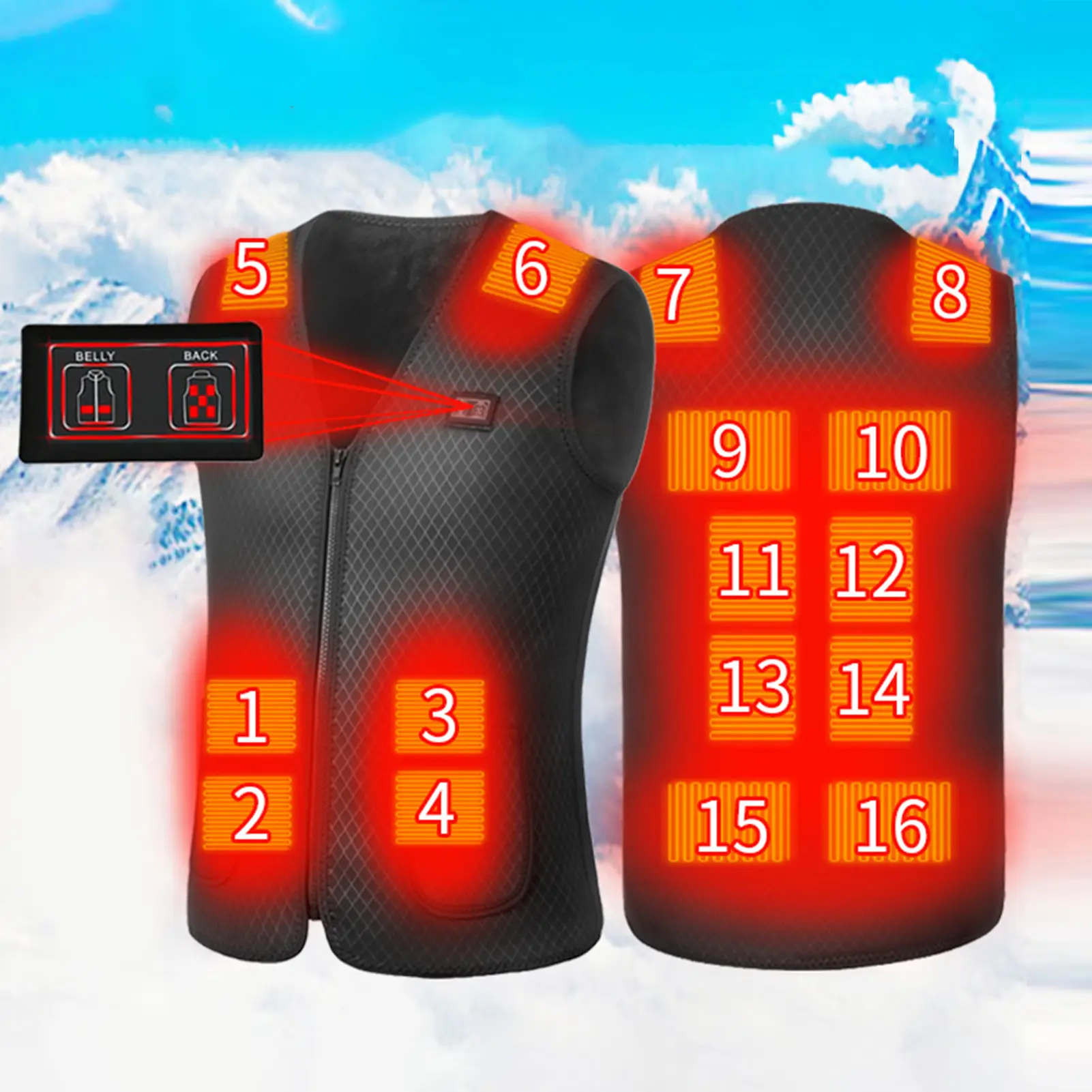 Loftakqui-Áo Vest Ngoài Trời Thường Ngày Unisex, Bộ Điều Nhiệt Thông Minh, Giao Diện USB, Lót Sang Trọng, Dây Kéo Trơn Tru, Cho Cha Mẹ
