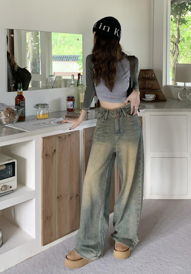 Product Introduction of Quần Denim Cổ Điển Cạp Cao Ống Rộng, "Motel7" 9