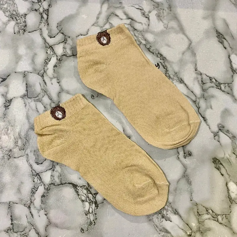 kaus kaki pendek // kaus kaki mata kaki Katun Wanita Panjang Motif Semata Dewasa Hitam 1