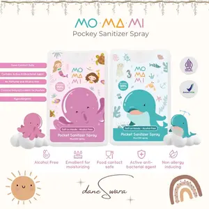 Momami Pocket Sanitizer Octopus whale 18ml - hand Sanitizer Bayi & Anak Daneswara Bayi Baru lahir Bayi Balita Cewek Cowok Spray