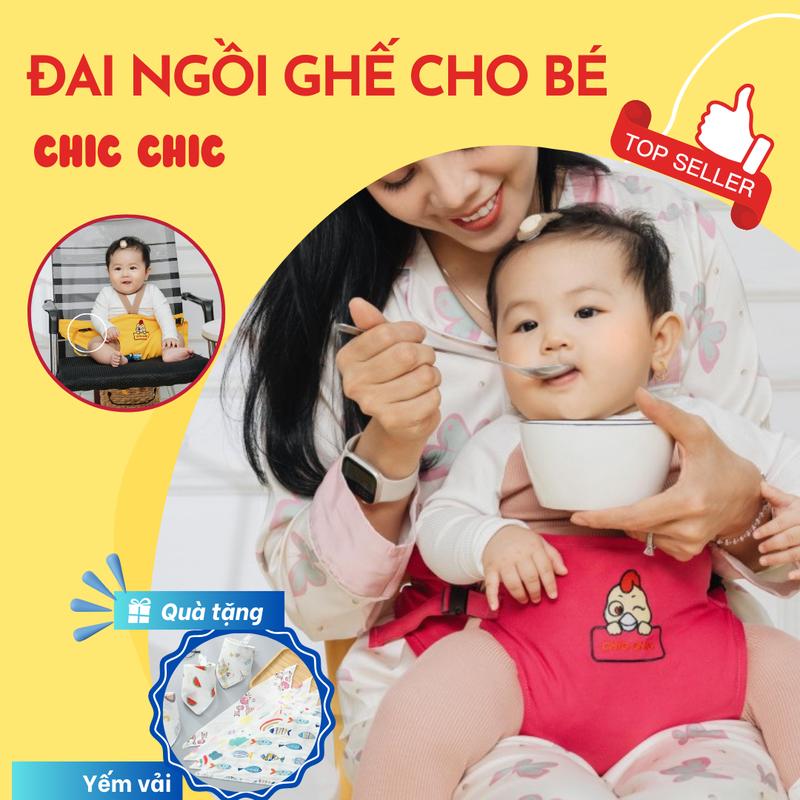  Dây Đai An Toàn Cho Bé Chic Chic Đai Hỗ Trợ Tập Ngồi Thay Thế Ghế Ăn Dặm Địu Ghế Chắc Chắn Thoáng Khí Cho Bé 5 Tháng đến 3 Tuổi 