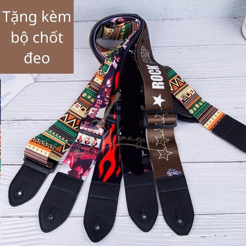 Dây đeo đàn guitar ukulele tặng kèm 2 chốt đeo dây