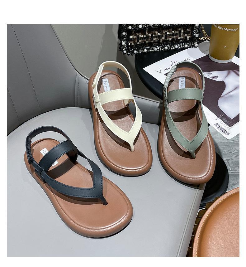 Product Introduction of Dép Nữ Mùa Hè, Đế Bệt Đế Mềm, Màu Trơn Giày La Mã, Dép Lê Đi Biển, Thích Hợp Đi Chơi Mùa Hè, Hàng Mới Về, 2024, Có Thể Đeo Ngoài Trời 25
