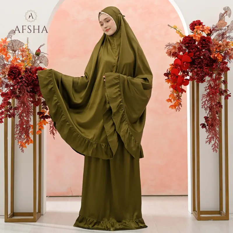 Afsha - Mukena Dewasa Raima 2in1 Series (Free Sajadah, Pouch & Box Hampers) 2