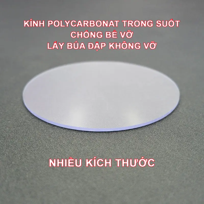 Tấm Nhựa Polycarbon Chống Vỡ Thay Thế Cho Các Loại Đèn Đội Đầu Cầm Tay Nhiều Kích Thước 0