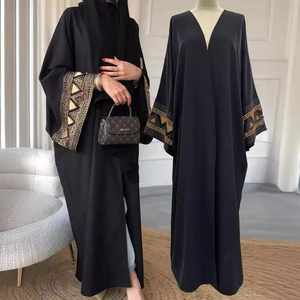 Váy Cardigan cho phụ nữ, Phong cách truyền thống Hồi giáo, Áo Mặc Bên Ngoài thêu, Thời trang và thanh lịch, Váy dài