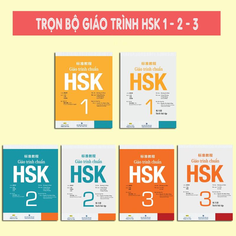 Sách - Giáo Trình Chuẩn HSK 1,2,3 Giáo Trình + Bài Tập Bản Đen Trắng Lẻ Tuỳ Chọn