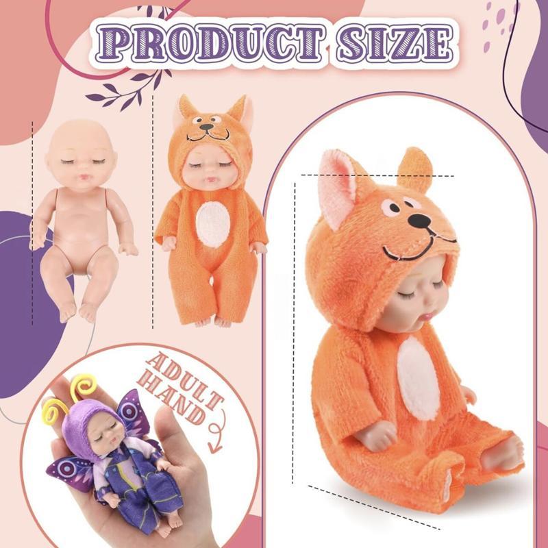Replaceable Clothes Cute Dolls, Soft Plush Cloth Dolls, Movable Joints Sleeping Doll, Comfortable Realistic Dolls, Fun Creative Birthday Gifts 6