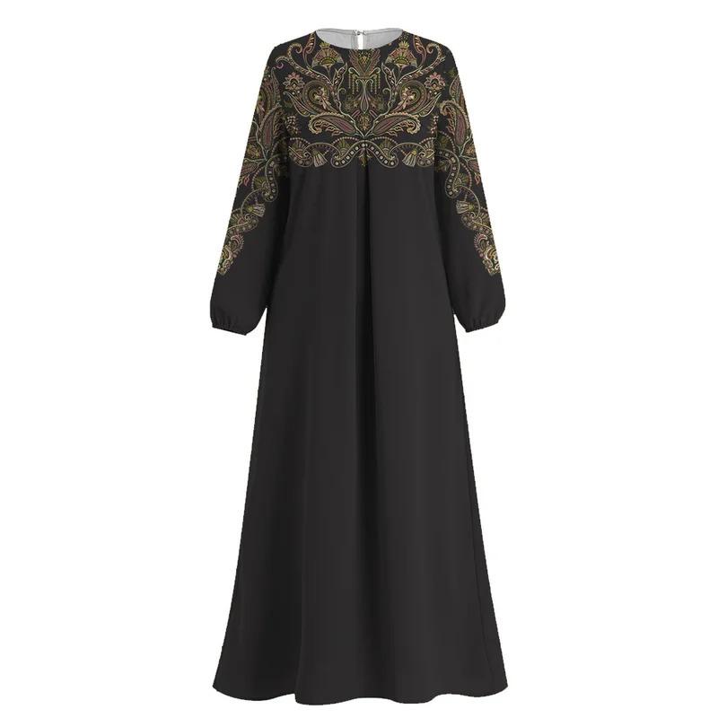 Muslim Arab Robes Abaya Middle East Woman Dress Sleeve Tassels Embroidery Kaftan Long Dress