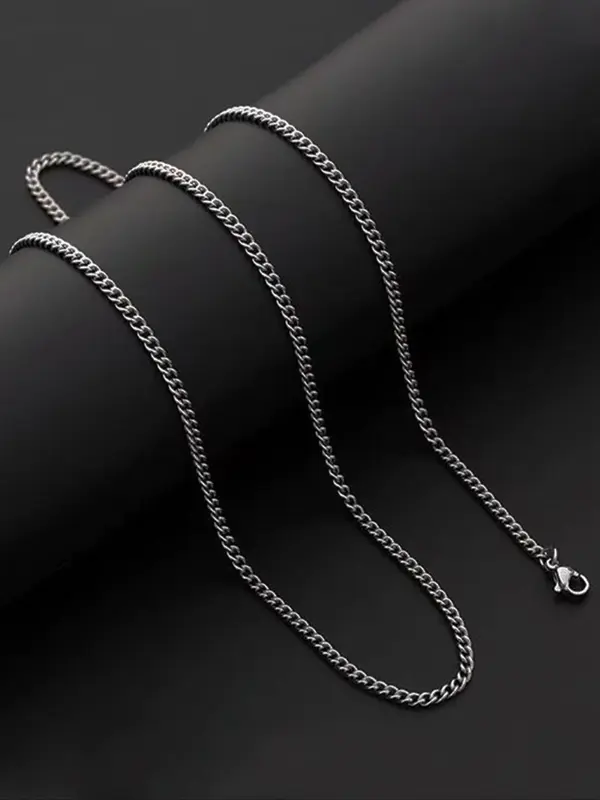 Men's Street Trend Minimalist Chain Necklace, Vintage Retro Trendy Matching Necklace, Chic Jewelry As Birthday Gift for Boyfriend 3