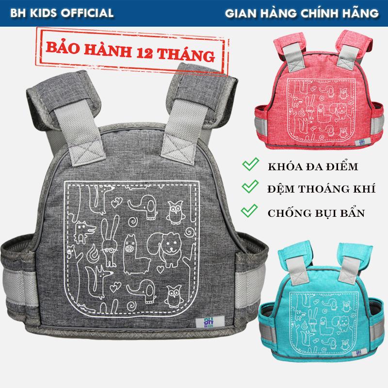 Đai, Địu di xe máy an toàn cho bé (từ 1 đến 10 tuổi), chống bụi bẩn, thoáng khí, chắc chắn, phát sáng ban đêm
