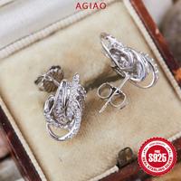 Gambar AGIAO Anting-anting Wanita Berlapis Emas Platinum Garis Geometris Zircon - Platinum dari A.GIAO.ID Kab. Gresik 3 Tokopedia