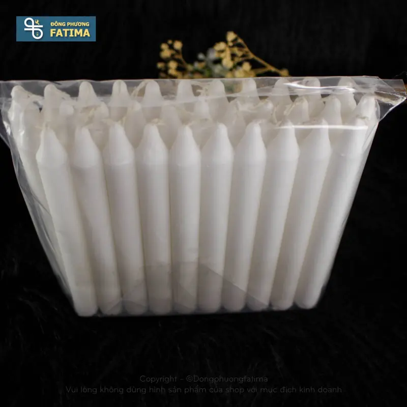 Bộ 10 Cây Nến Ký, Đèn Cầy Magic Taper, Taper Candel - Nến Sáp Đông Phương Fatima (NCDS-0180) 0