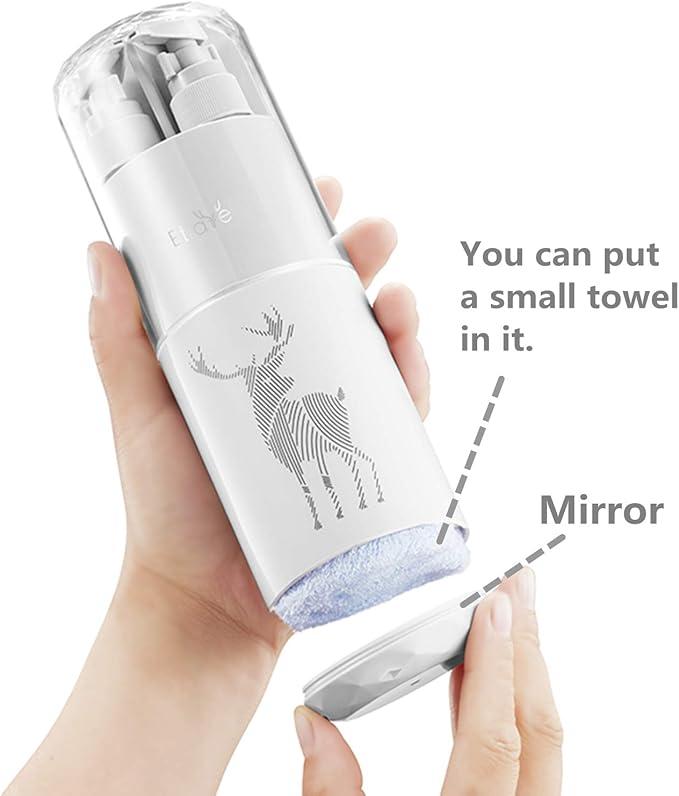 Cốc du lịch đựng bàn chải đánh răng, kem đánh, sữa tắm dầu gội 5 trong 1 0