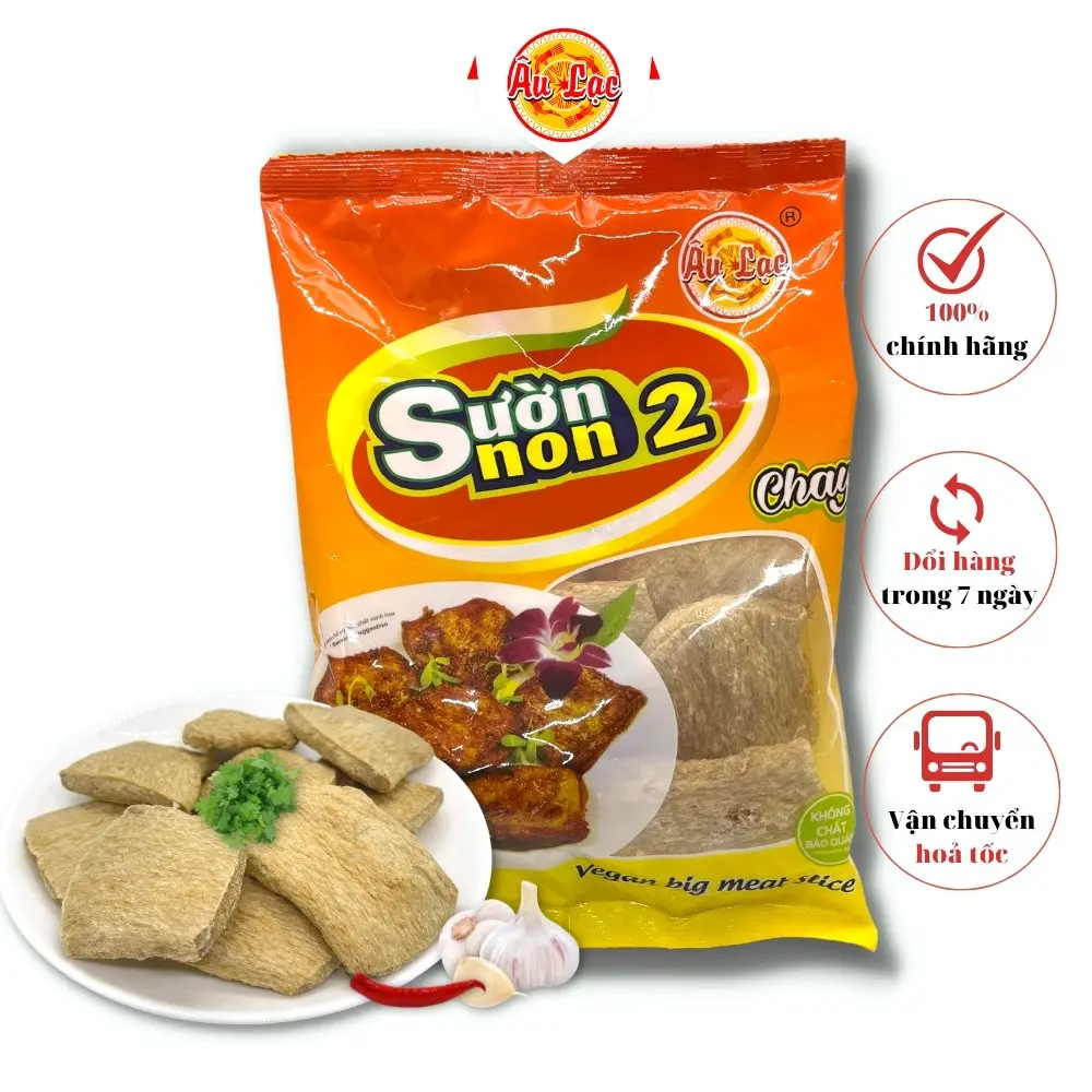 SƯỜN NON CHAY 2 ÂU LẠC GÓI 100G ĐỒ ĂN CHAY THỰC PHẨM CHAY ÂU LẠC