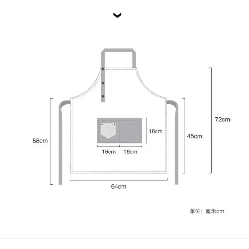 Tạp Dề Có Thể Điều Chỉnh Vai Dành Cho Nam Và Nữ, Chất Liệu Bông Vải Bố, Tạp Dề Yếm Đầu Bếp Nhà Bếp Nấu Ăn, Chống Thấm Nước, Màu Đen, Với Túi Lớn 7