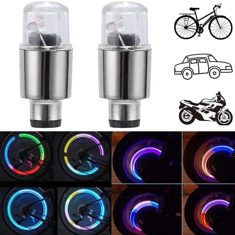 Product Introduction of Mũ Van Lốp Xe Ô Tô, Đèn LED Nhiều Màu Sắc, Bộ 2 Chiếc, Thích Hợp Cho Ô Tô, Xe Máy Và Đạp Xe, Đèn Lồng Nan Hoa, Phụ Kiện Lốp Ô Tô 27