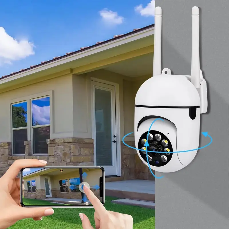 Wireless Light Bulb Camera Security for Summer, HD 3MP Motion Sensor Home Security Camera, 2-way Audio & Night Vision Wireless Security Camera 0