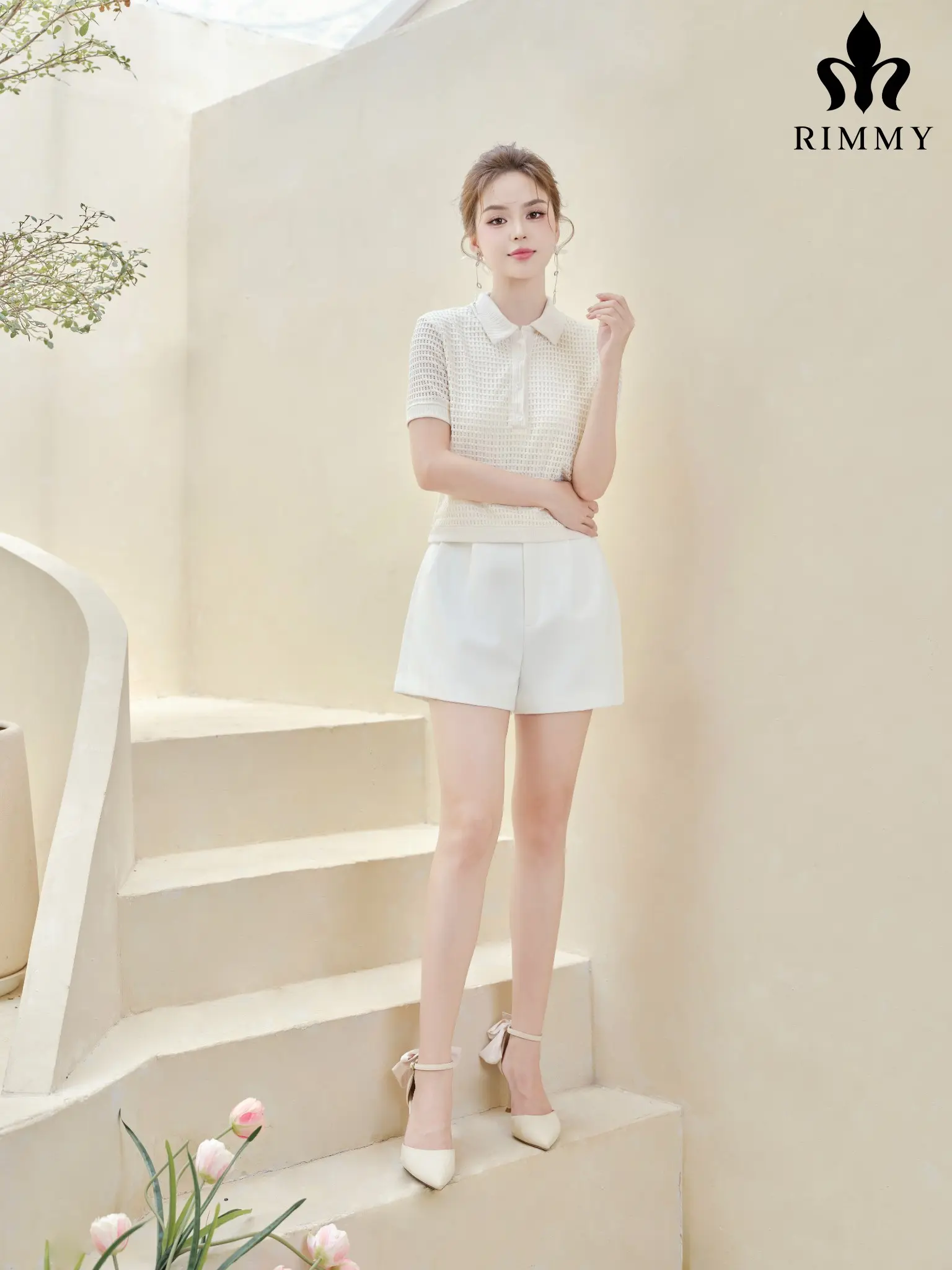 RIMMY - TARA áo polo năng động trẻ trung chất liệu dệt kim mát mẻ