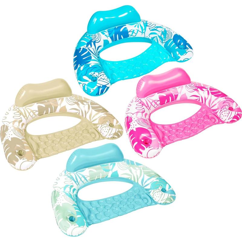 SLOOSH Inflatable Pool Floats Adult, 4 Pack Pool Chairs with - TikTok Shop