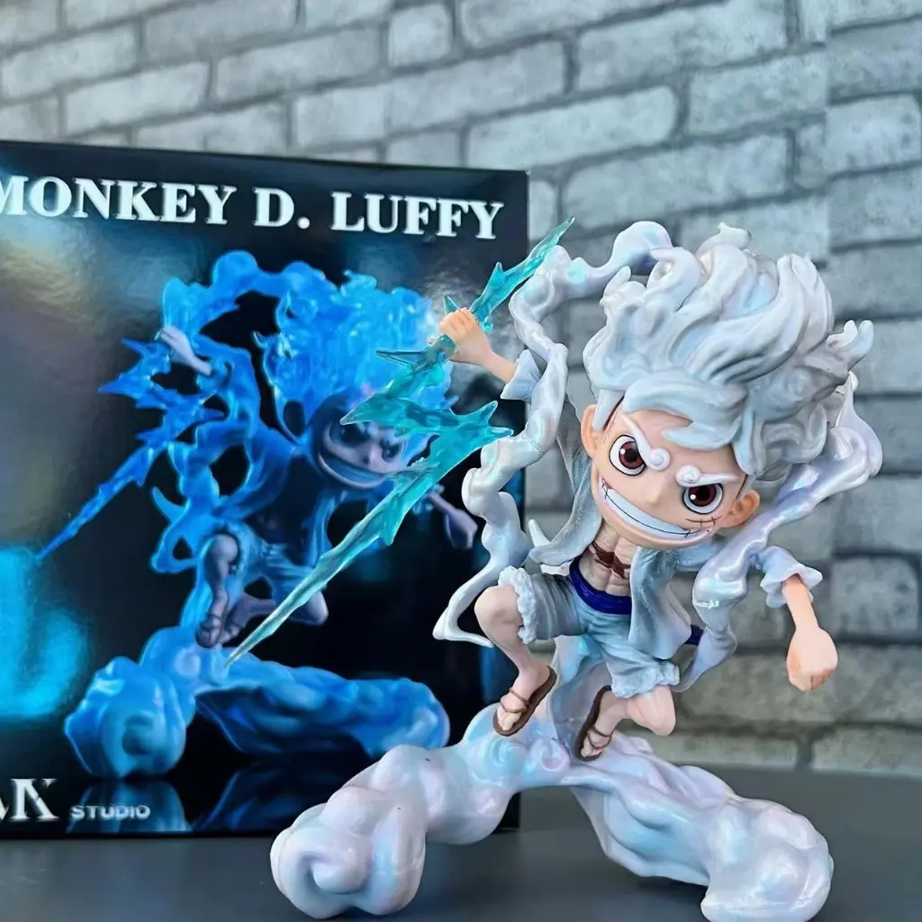 Monkey D Luffy One Piece Gear 5 Nika Anime Action Figure 15 x 9 x 10cm ...