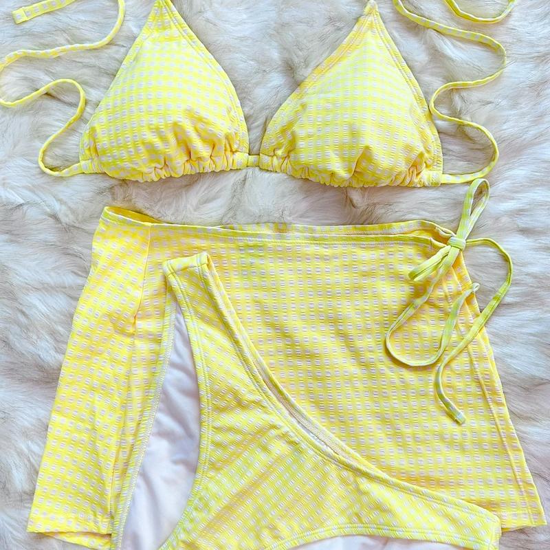 Bộ bơi bikini 2 mảnh+ quây váy dây cột yếm