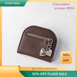 Dompet Mini, Gaya Korea, Edisi , Bahan Tulen, Reka Bentuk Comel, Dompet Syiling Zip Berkualiti Tinggi, Dompet K104 genso  lamp  bag Wallets Selempang sling  bag  women beg  jalan sling  bag  women Women Shoulder Bag Half Moon Handbag Beg Retro Cresc Women