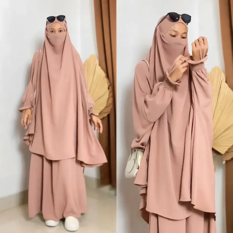 Tsurayya -(FK+Rok) Inara one set crinkle airflow syari set frenchkhimar dan rok 0