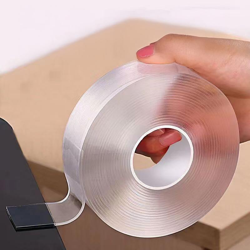 Băng keo nano 2 mặt Living C, Cuộn băng dính 2 mặt trong suốt acrylic siêu dính