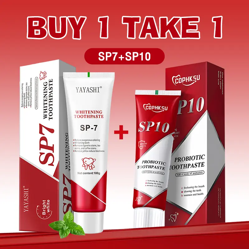 【BUY 1 TAKE 1】2Pcs Set Probiotic Caries Toothpaste （SP10+SP7） Whitening ...
