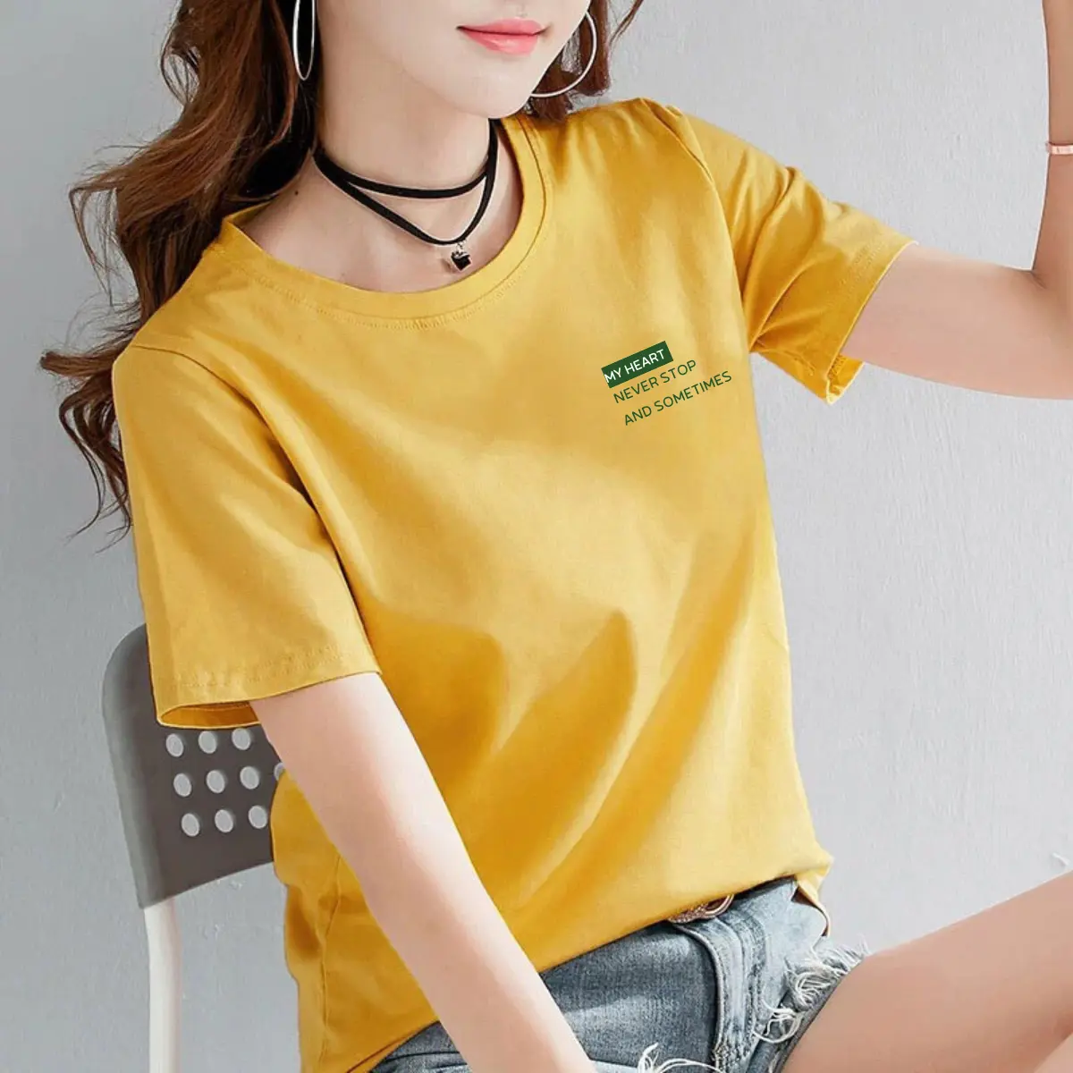 Áo phông nữ đẹp form vừa in hình - Áo phông Loza- Mã VT7278 Top Women Cổ Tròn áothunnu