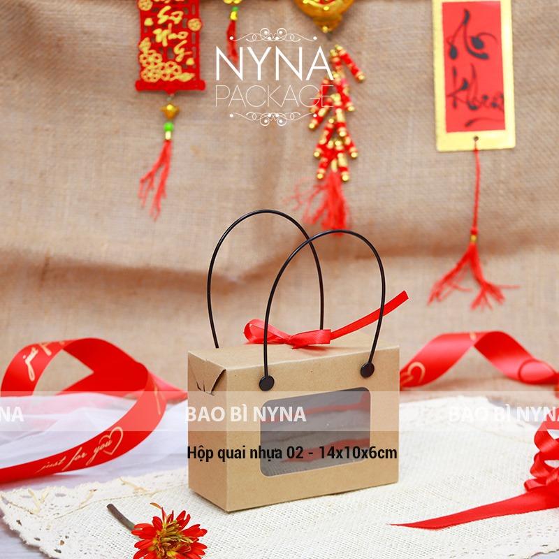 COMBO 10 Hộp quai nhựa Kraft đa dạng size từ 01 đến 09 - dùng đựng các bộ quà tặng, đựng yến chưng, hạt dinh dưỡng 9
